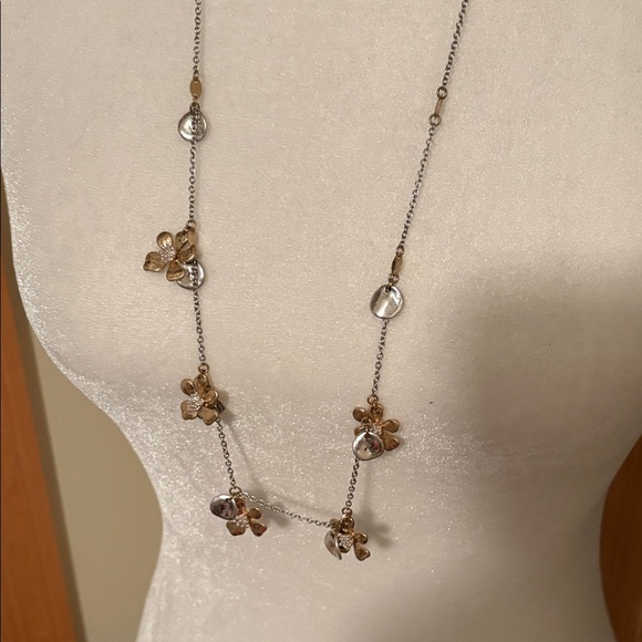 J. Jill Jewelry - J. Jill Gold and Silver Floral Necklace